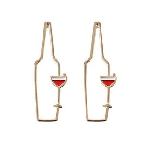 Wine Bottle Stud Earrings